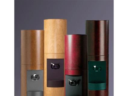 Cima Canadian Cherry Wood Water Cooler Hand Stained in Walnut to a Furniture Finish - Room Temp & Cold