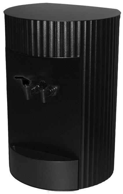 Space Efficient Fluted Powder Coated Black Aluminum Water Cooler