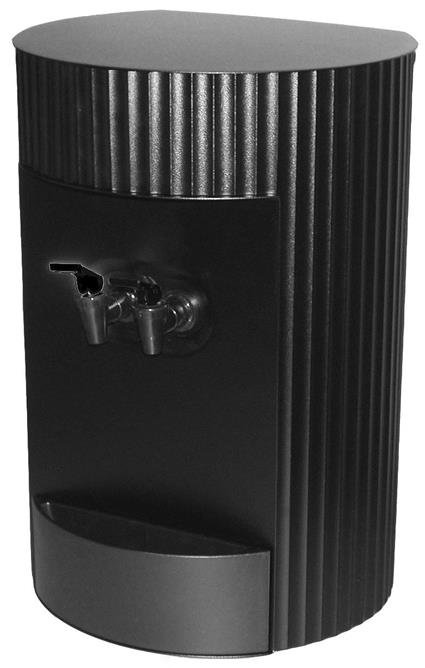 Space Efficient Fluted Powder Coated Black Aluminum Water Cooler