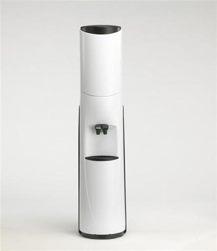 Pacifik Water Cooler with Wheel Mobility System - White with Black Trim - New technology for a whole new kind of bottled Pacifik Water Cooler, Hot & Cold