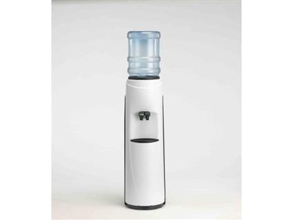 Pacifik Water Cooler with Wheel Mobility System - White with Black Trim - New technology for a whole new kind of bottled Pacifik Water Cooler, Hot & Cold